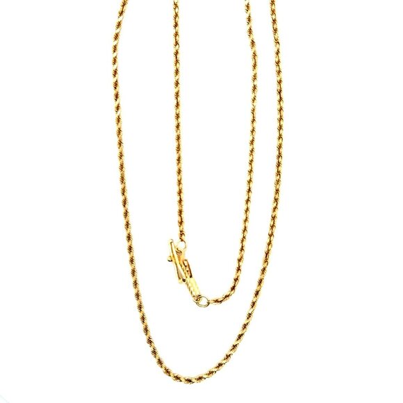 14K Gold Rope Chain (16” L) - Picture 2 of 5